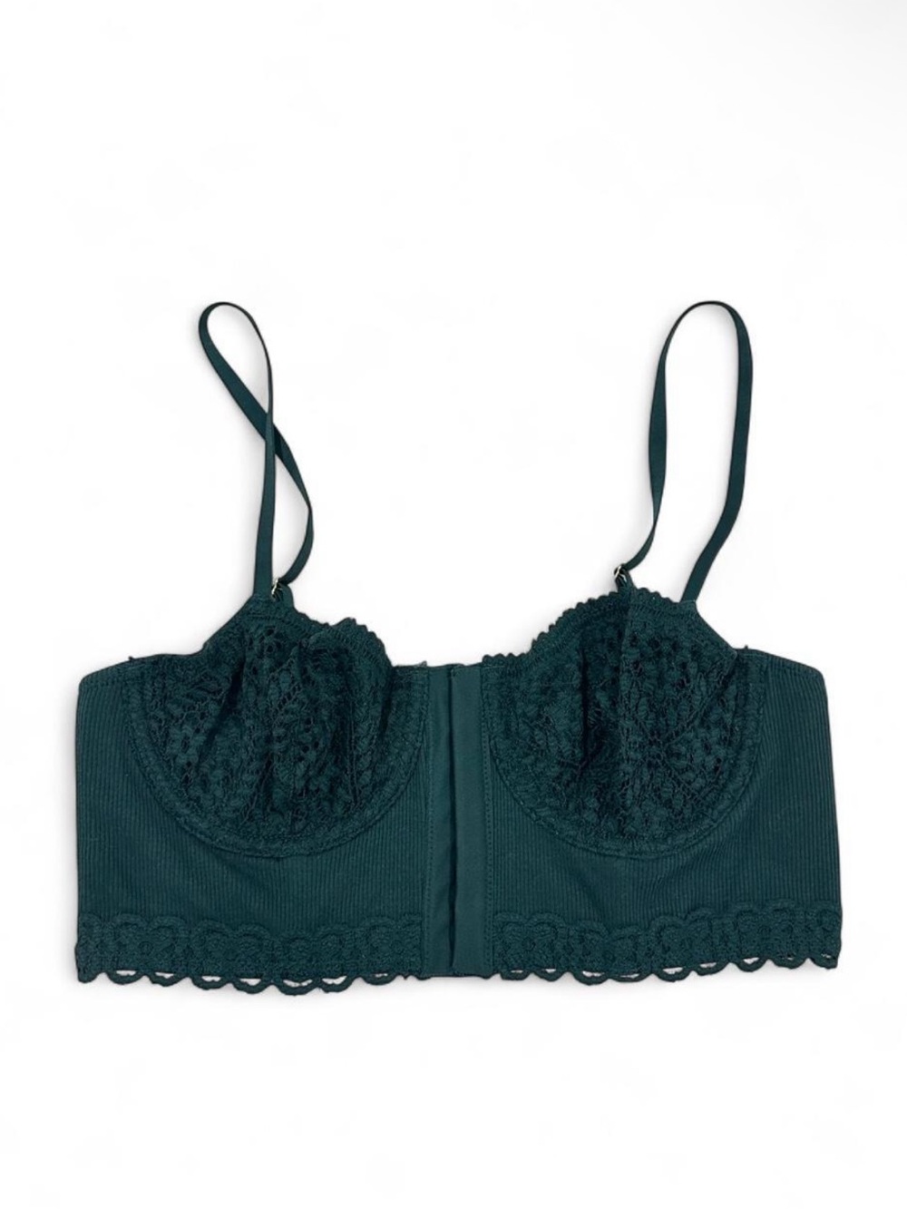 Forest Green Aerie Lace Bralette